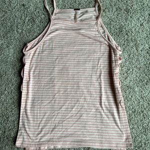 Pink& white stripped tank top